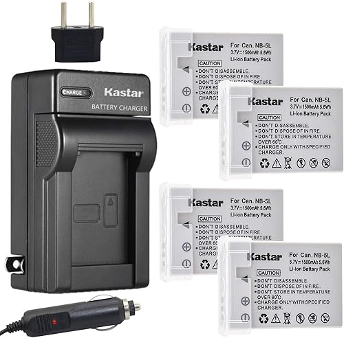 Kastar Cargador BaterĂa para nb-5l-2NB-5L NB5L 5L Kastar Cargador BaterĂa para nb-5l-2NB-5L NB5L 5L