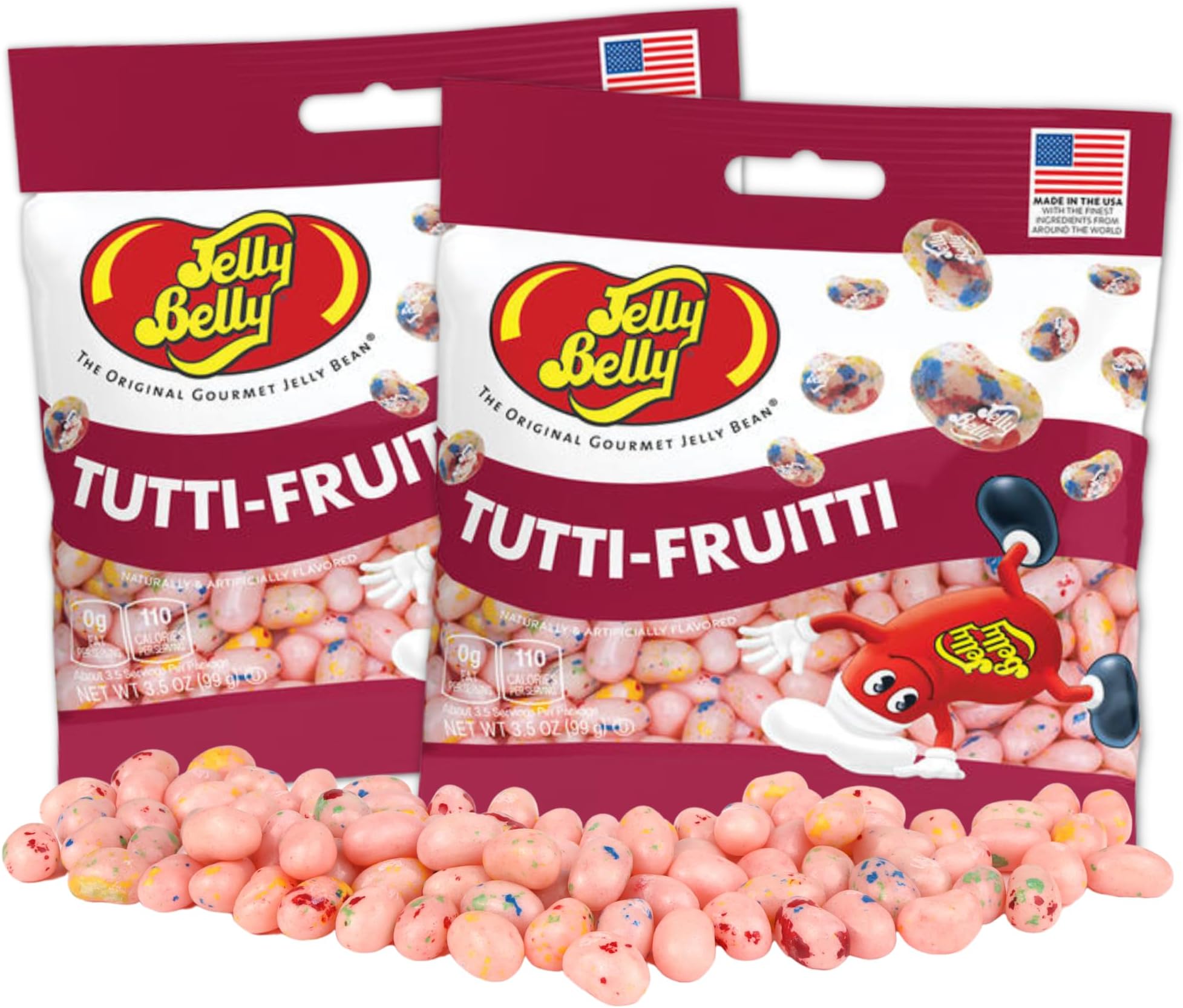 Tutti Fruitti Jelly Beans, Chewy Fruit Flavored Bite Sized