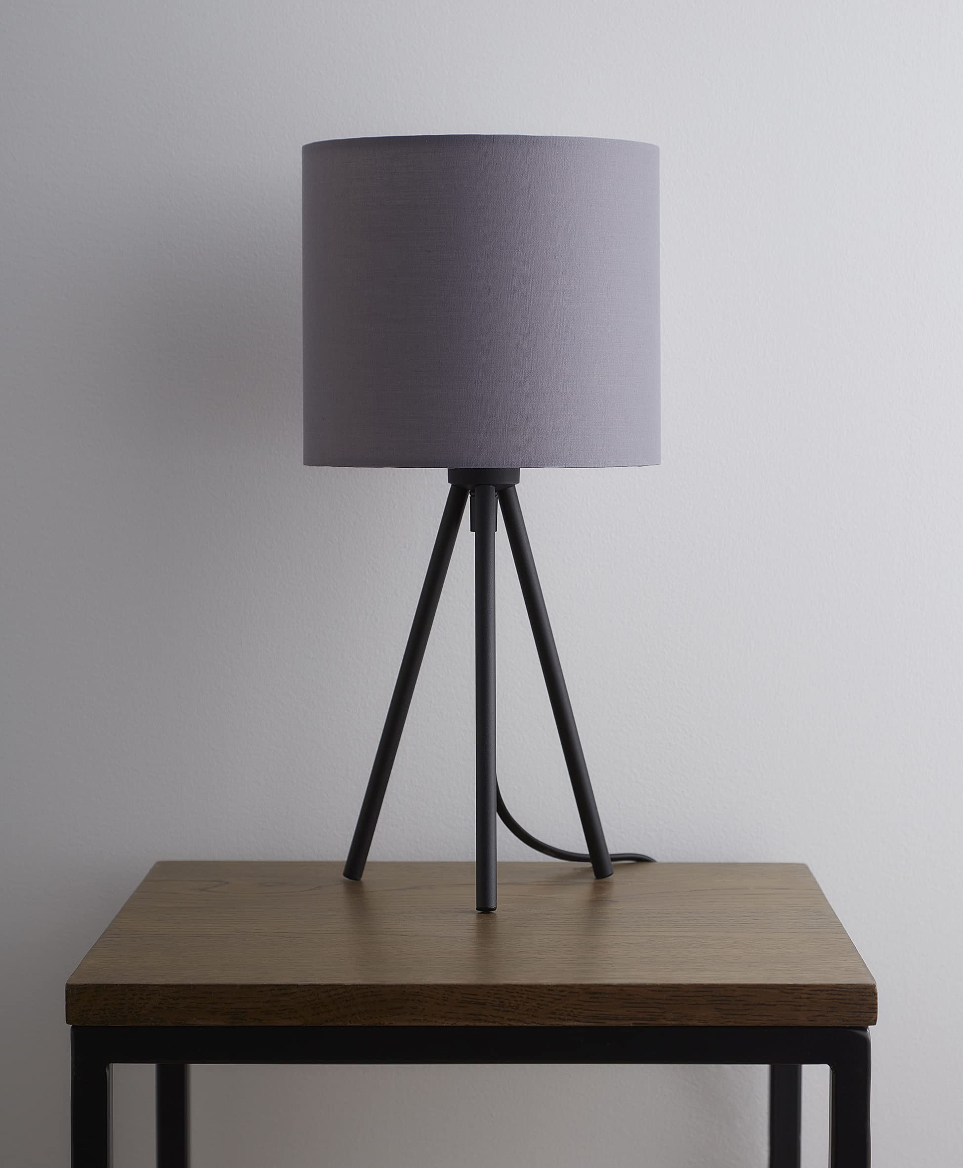 K Living Grey Table Lamp Leena Grey Metal Tripod Table Lamp