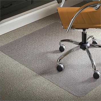 ES Robbins Natural Origins Chair Mat for Carpet, 46 X 60, Clear