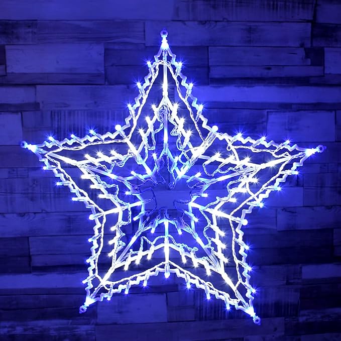The Christmas 80640 Blue & White Star Christmas Light / 35 LED