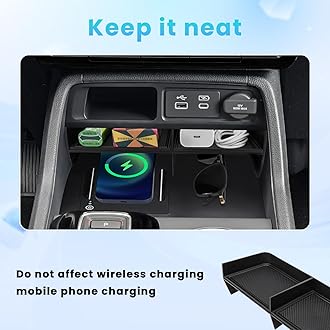 Center Console Organizer Compatible with 2023 2024 2025 2026 Honda Pilot/ 2026 Honda Passport Secondary Storage Box ABS Material Insert Divider Interior Accessories