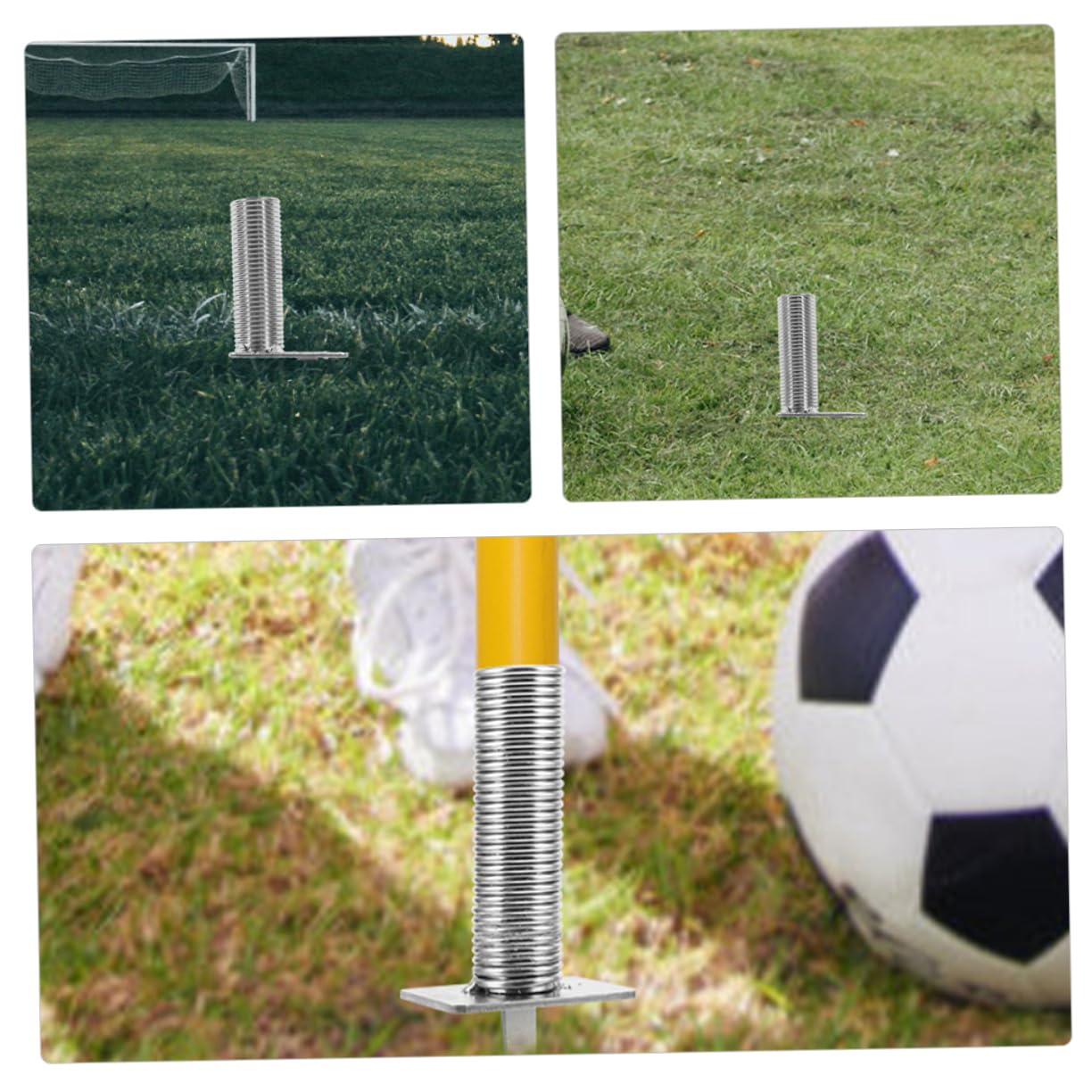 KOMBIUDA Base per Bandierina D'angolo da Calcio Supporto per Asta Bandiera Punta A Molla per Campo di Allenamento Attrezzatura per L'agilità del Calcio