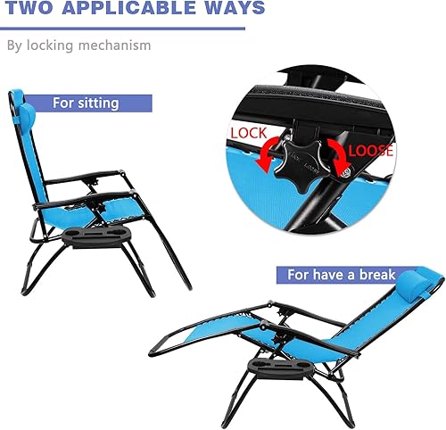 Miniatura 8 de Silla Homall de gravedad cero sillas de sala plegables y ajustables para césped sillas de sala al aire libre silla de gravedad silla de sala