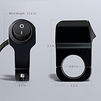 Vista 5 de Interruptor de Manillar de Motocicleta 12V Impermeable de Aleación de Aluminio Interruptores de Luz ATV para Motocicleta Bicicleta ATV UTV Scooters