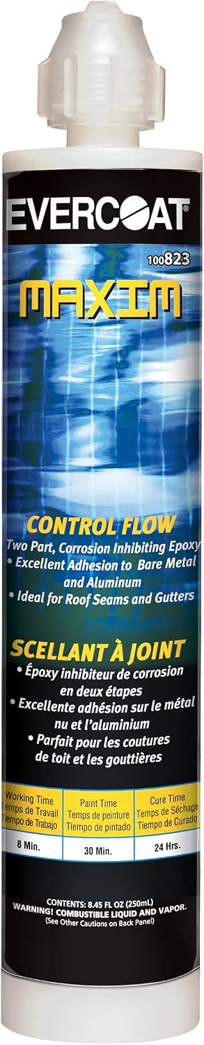 Evercoat Maxim Control Flow Seam Sealer for Gutters, Roof Lines, and Sloped Areas - 8.5 Fl Oz