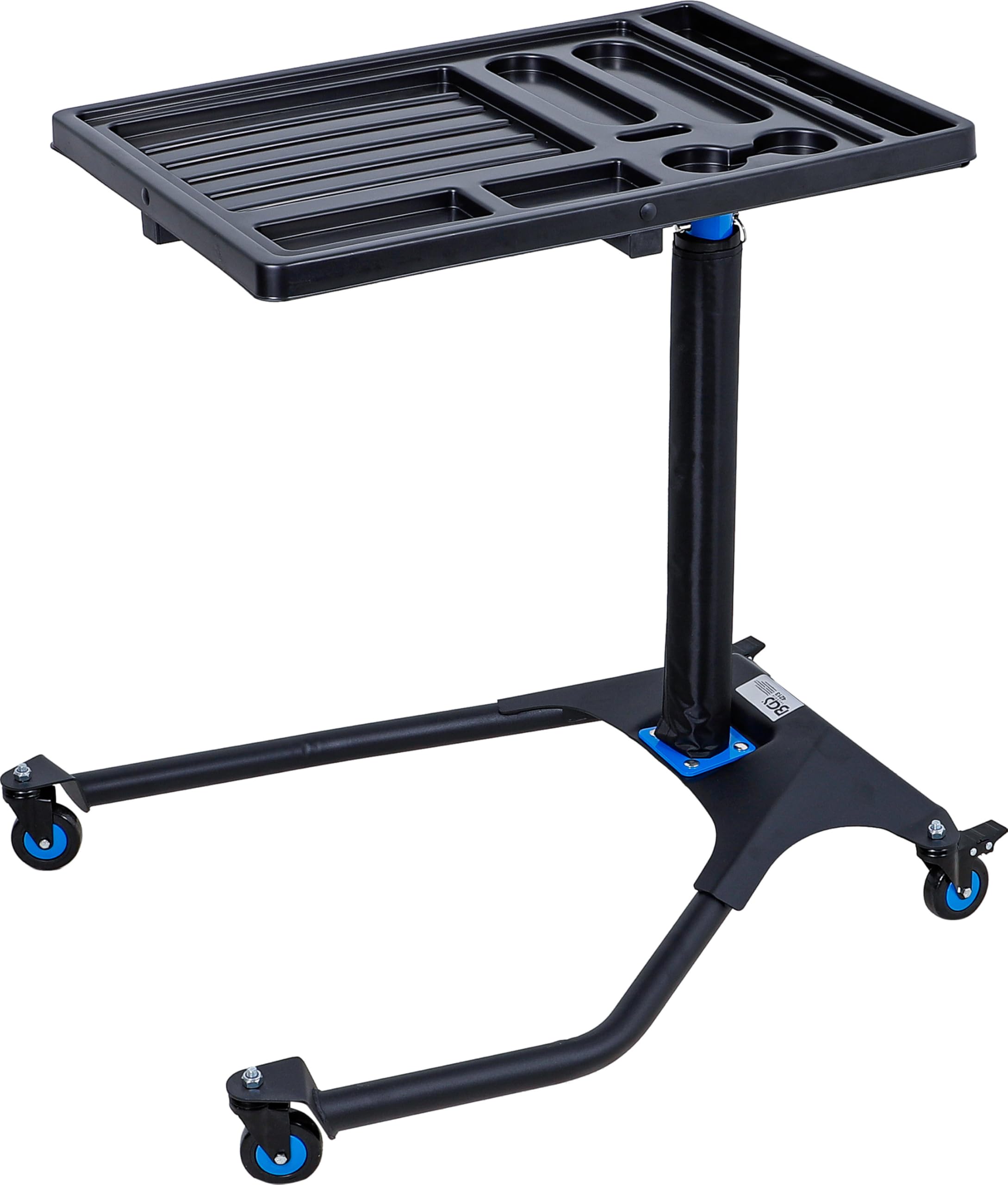 BGS 4213 | Werkzeug-Servicetisch | fahrbar | höhenverstellbar | 30 kg | Höhe 870 - 1230 mm | Stahl, Polystyrol (PS) | 4 Lenkrollen, 2 feststellbar | mehrere Ablageebenen