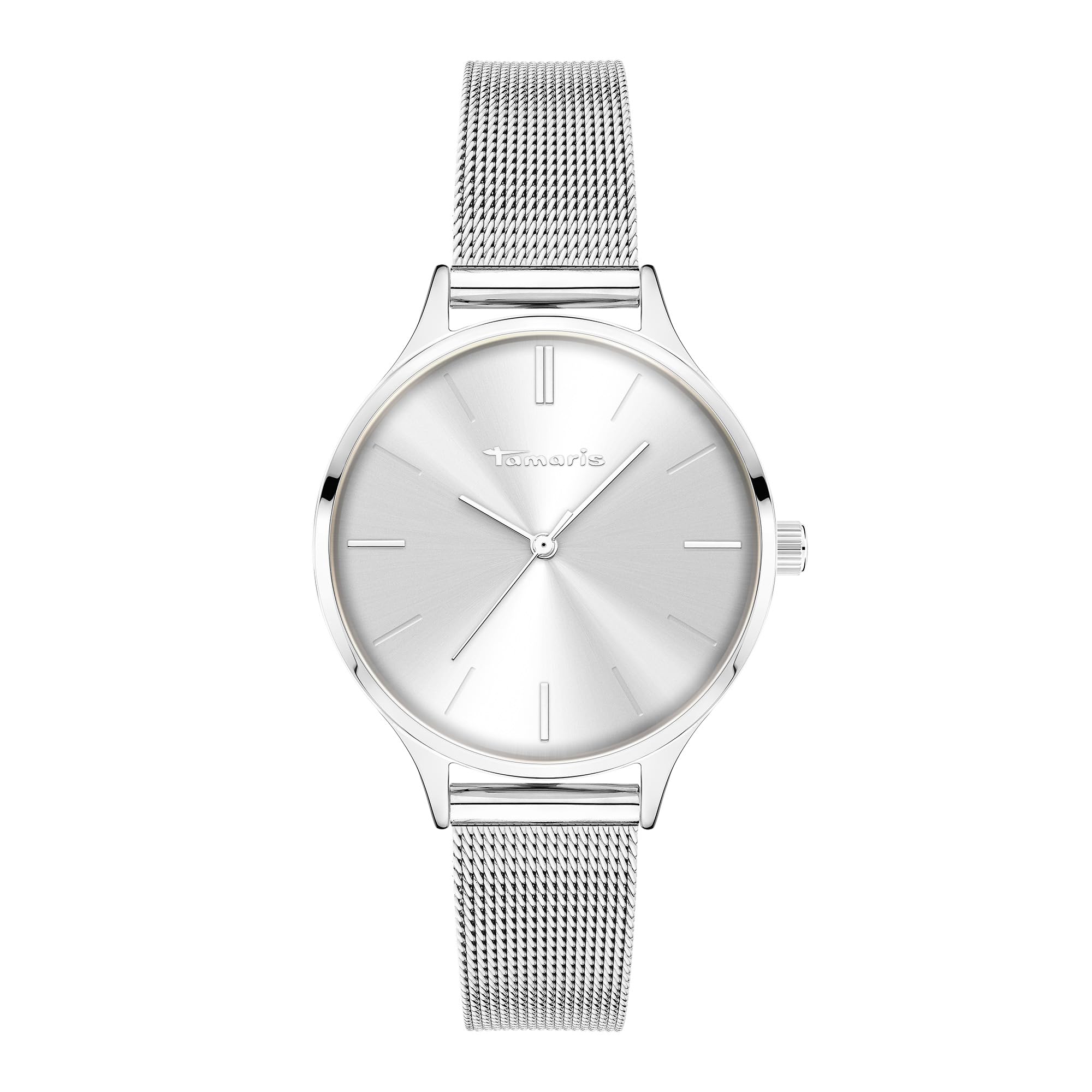 Tamaris Damenuhr - Elegante Damen Armbanduhr mit hochwertig schmalem Meshband