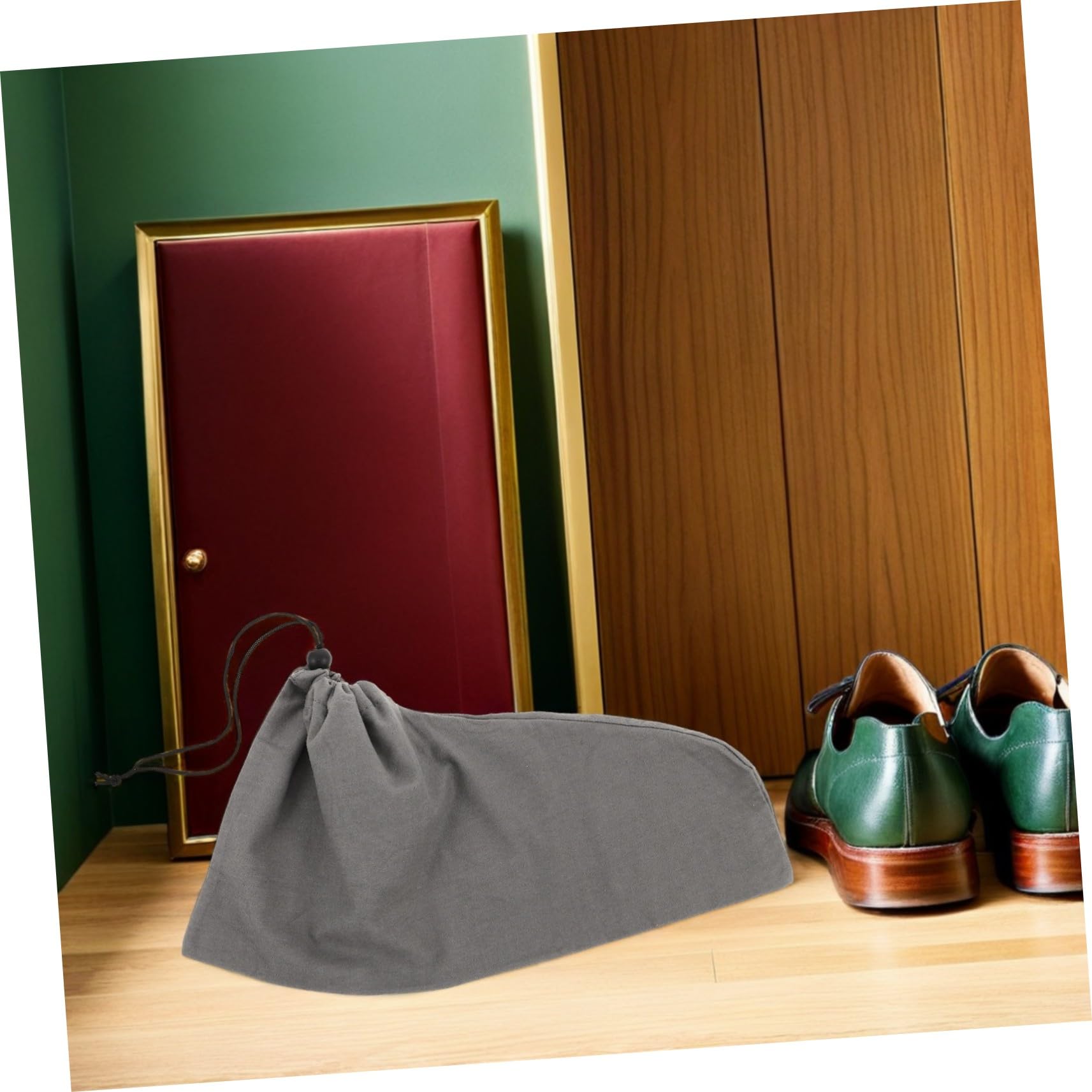 6pezzi Borsa per Scarpe da Viaggio in Cotone Traspirante Coulisse Sacchetto per Imballaggio di Scarpe Lavabile Organizer per Riporre da Viaggio