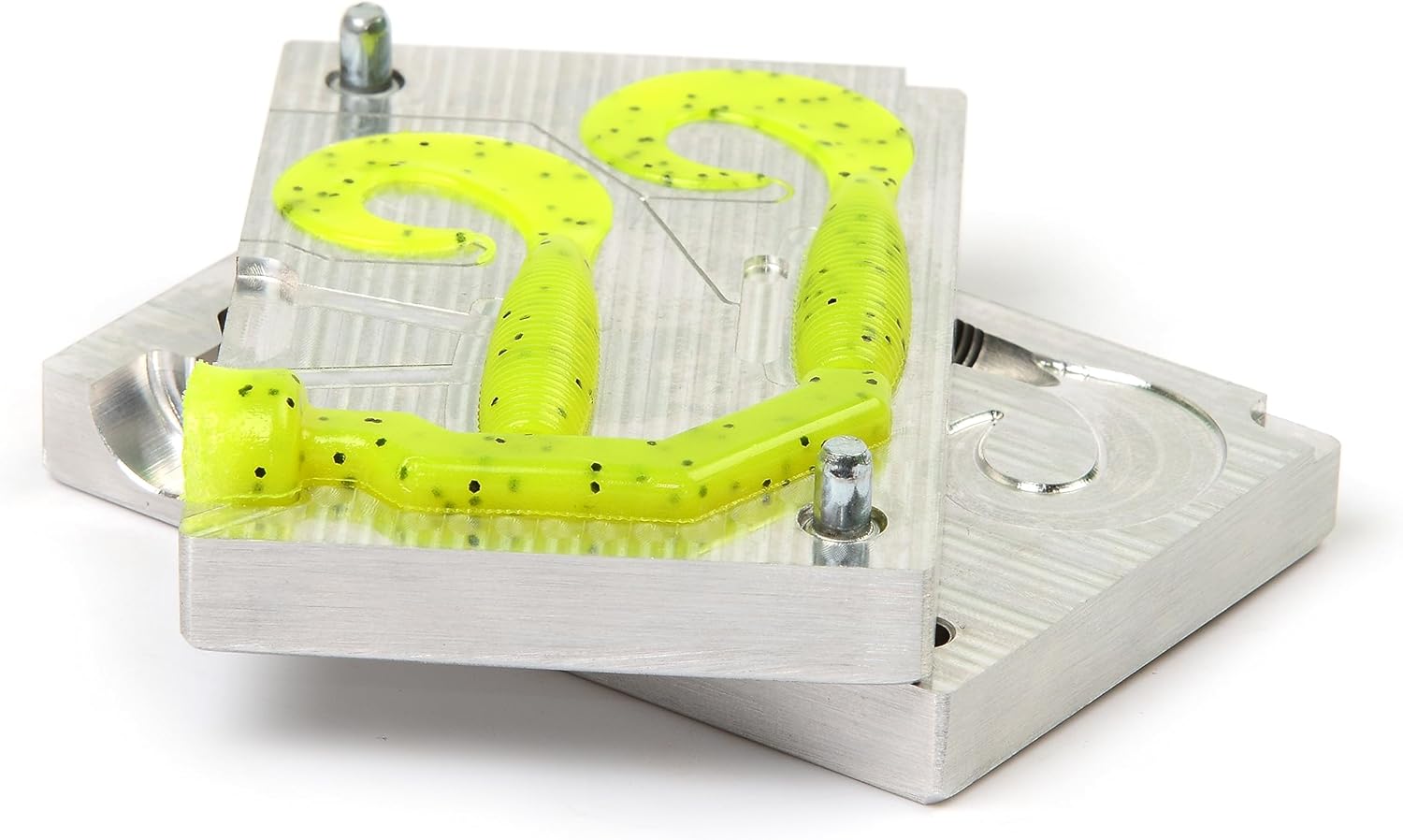 Soft Plastiс Mold Lure Making Injection Molds Fishing Lures Two Cavity Single Tail Grub 4'' Aluminium