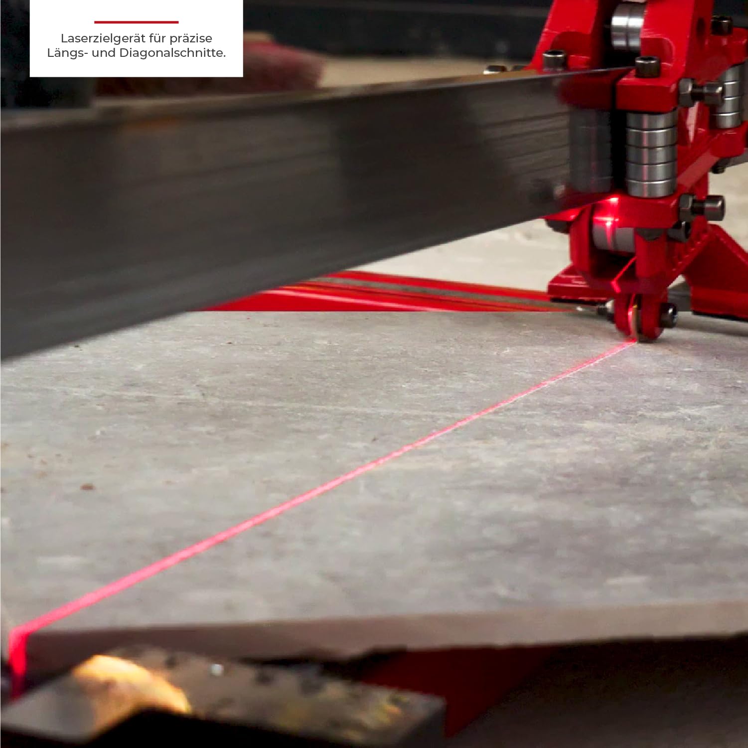 STREND PRO Fliesenschneider 1200mm mit LASER | Fliesen werkzeug PROFI mit TITANIUM schneidrad | 2x Verlängerungsarme, IDEAL für GROSSFORMATFLIESEN | Porzellan, Keramik, Marmor, Glasur, Fliesen