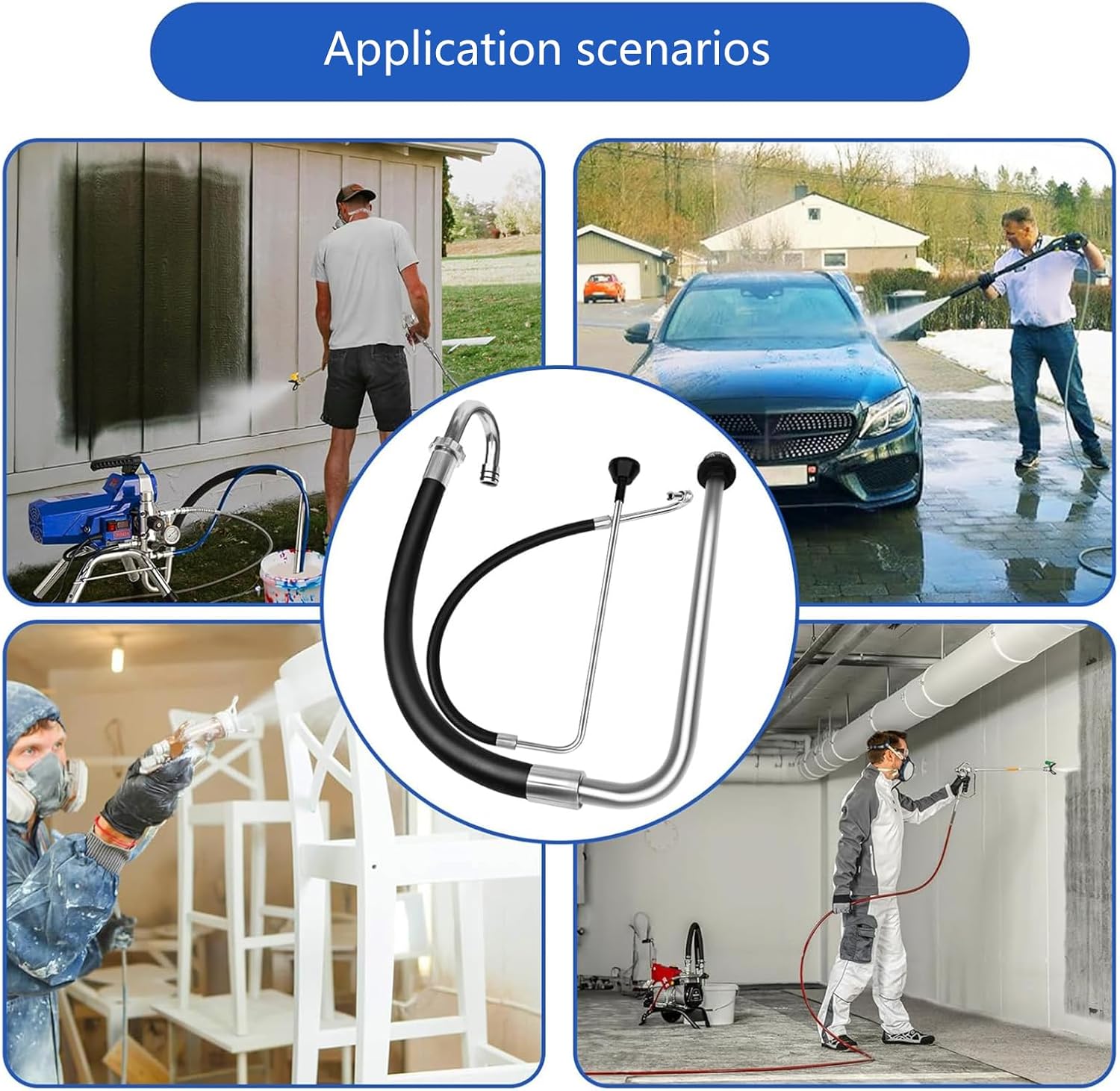 Quick Install Paint Sprayer Hose Set Machines Upgraded Accessories Set for Professional Coating Projects Easy Installs Airless Paint