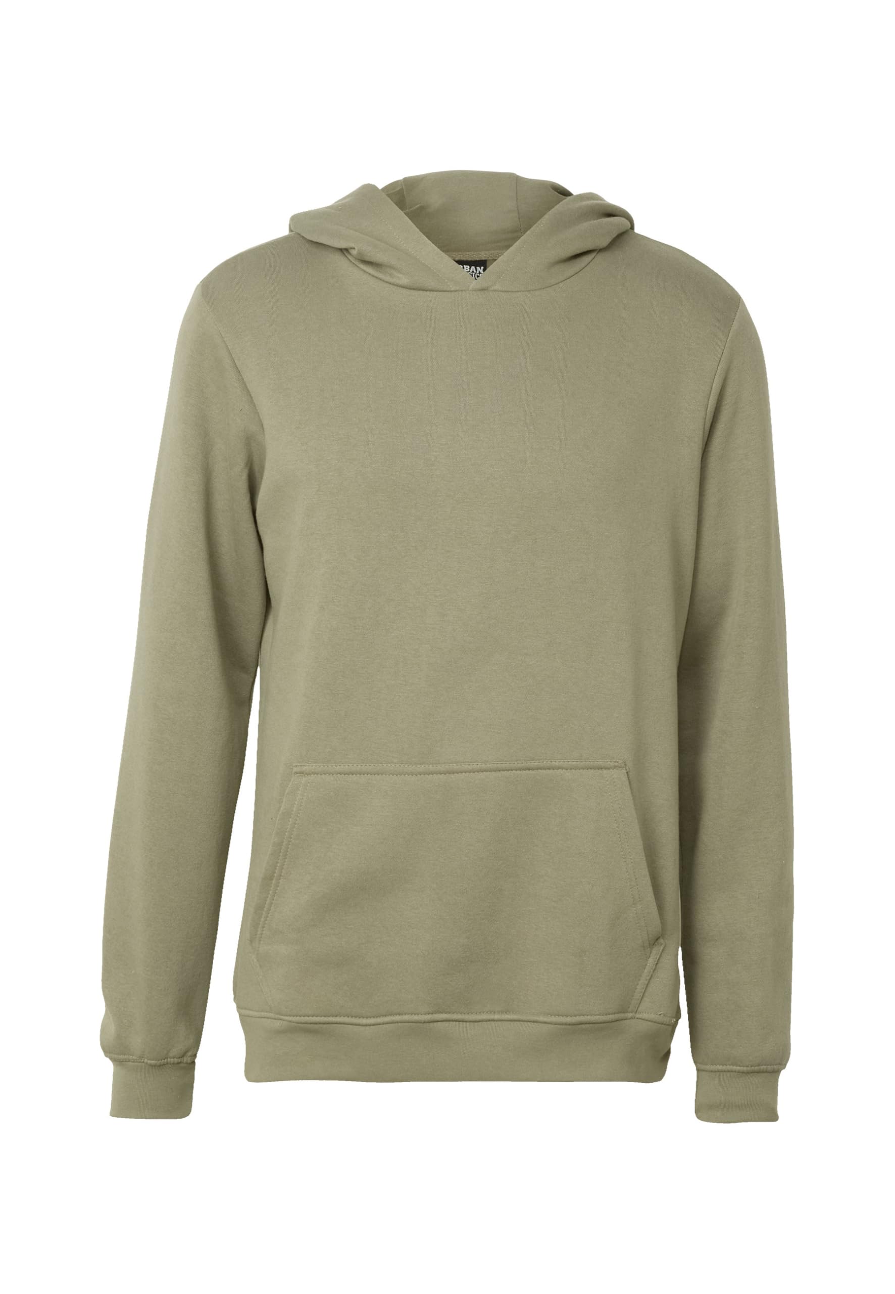 Urban Classics Men's Basic Essential Hoodie, Classic Men's Hoodie, Sizes S - 5XL, Paleolive, M