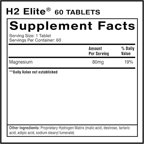 Miniatura 2 de Quicksilver Scientific H2 Elite Tablets - Aditivo para agua de hidrógeno molecular de alta dosis para soporte energético, perfecto para contenedores