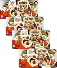 4X Pack for Kinder Joy, Special Edition One Piece, Set of 4 Packs of 3 Eggs with Surprise, Netflix Special Edition, 60 g