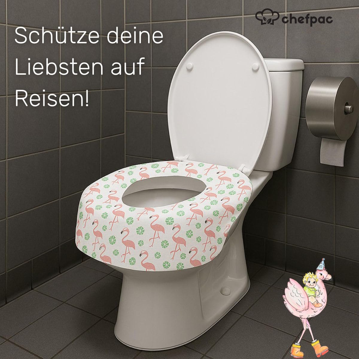 50x Einweg-Toilettensitzbezüge – Spülbar, 425x360mm – Für Reisen, Geschäftsreisen & Unterwegs – Hygienischer Schutz Für Jedes WC
