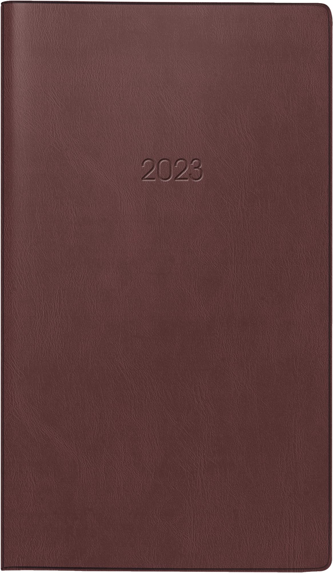 BRUNNEN Weekly calendar model 758 2023 sheet size 8.7 x 15.3 cm burgundy