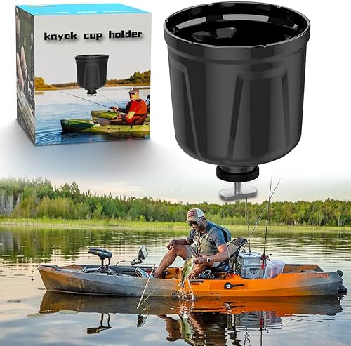 Miniatura 1 de Huntury Kayak Cup Holder, Fishing Tool and Lures Storage, Kayak Water Bottle Holder, Kayak Drink Holder, Fishing Kayak Accessories, Kayak Track