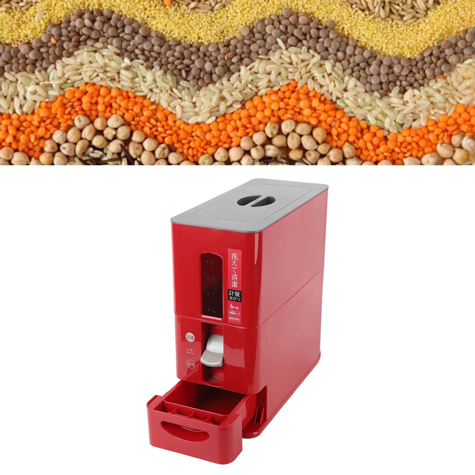 Cryfokt Dispensador de Arroz Automático 6KG de Gran Capacidad para
