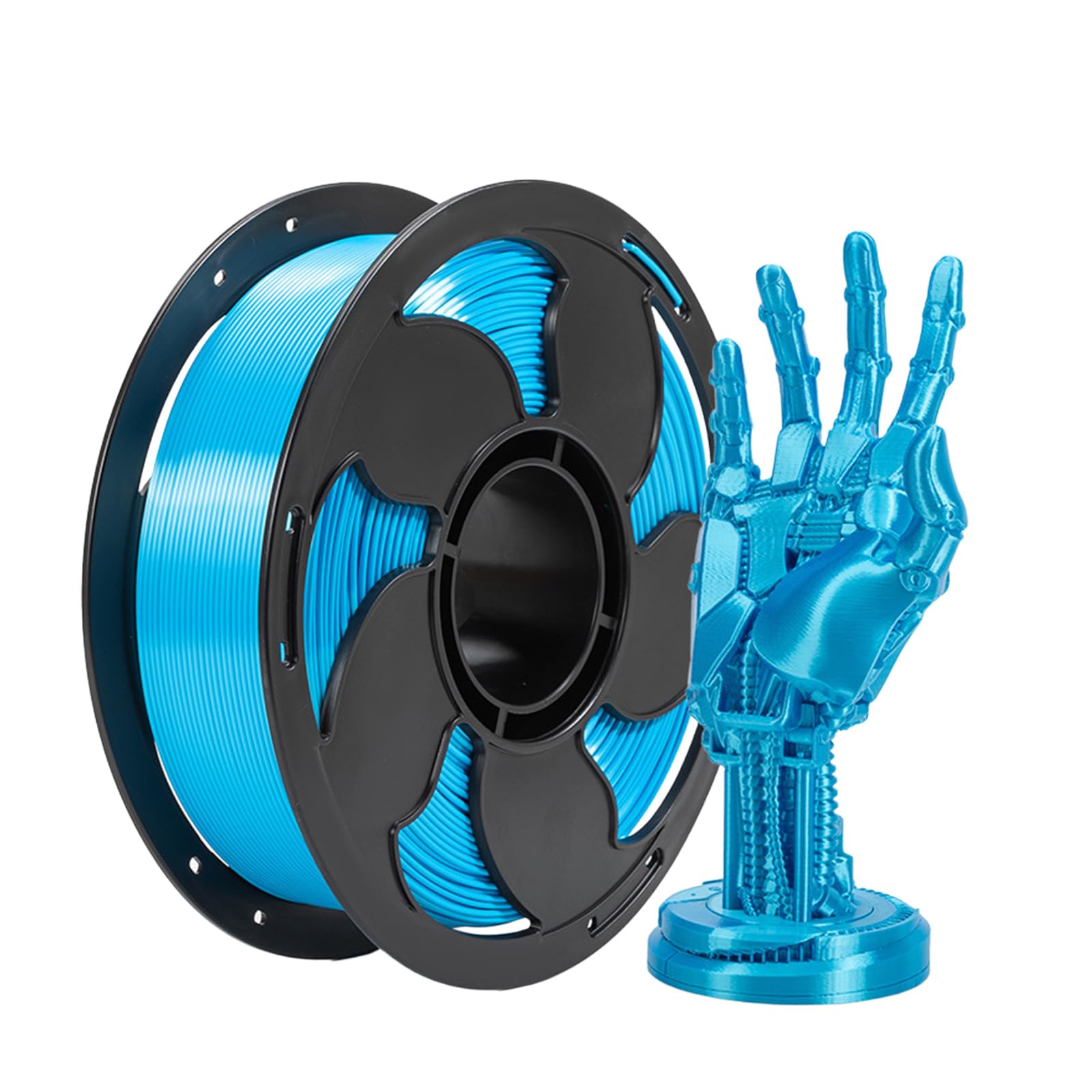 Filament jedwabny, jedwabny materiał do druku 3D, 1 kg (2,2 funta) błyszcząca szpula, bez zapychania, żywe kolory i metaliczna tekstura, do drukowania żywych i ekskluzywnych obiektów