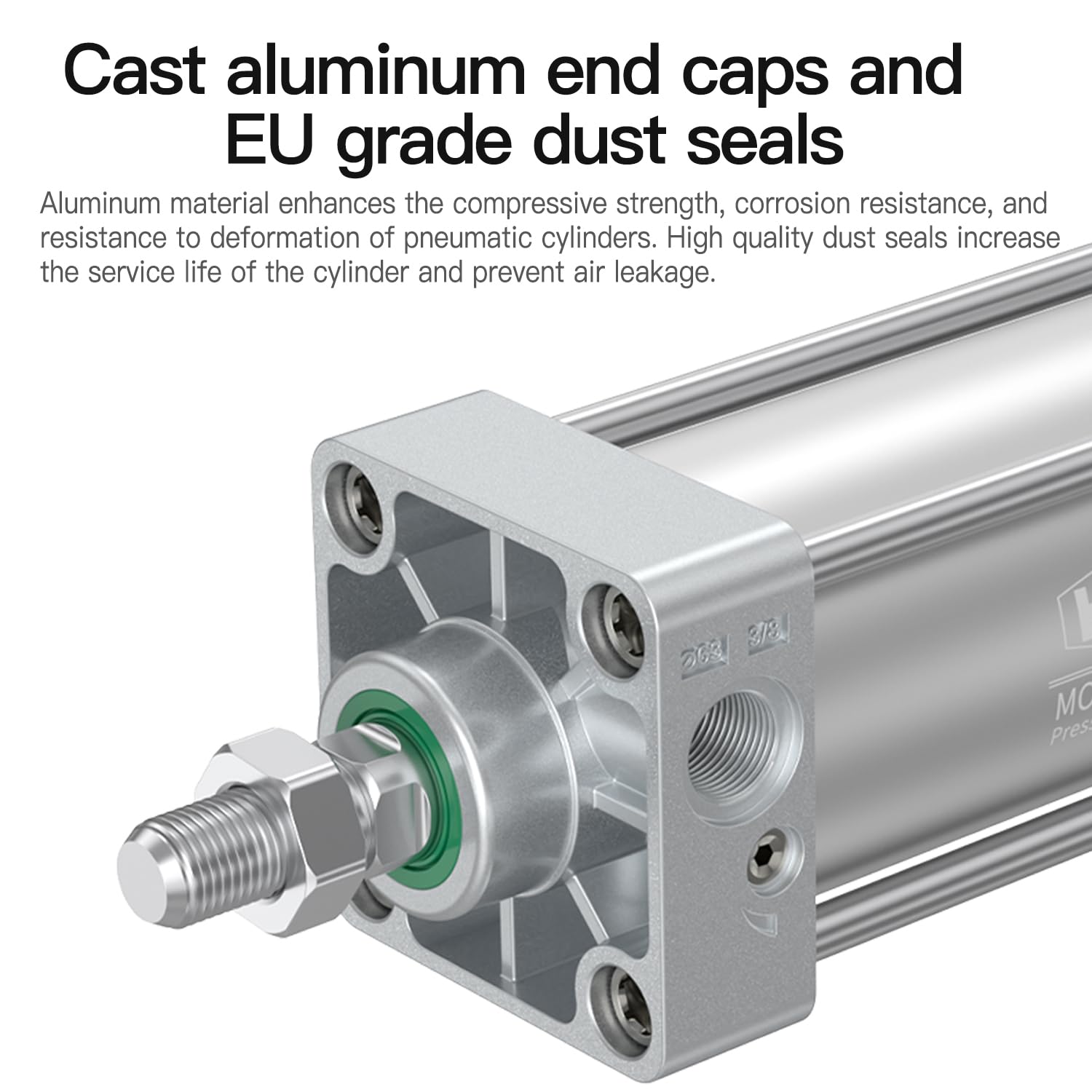 SC Pneumatikzylinder 50mm Bohrung 100mm Hub mit Aluminium Magnetluftzylinder Doppelwirkung für industrielle Automatisierung (SC50X100)