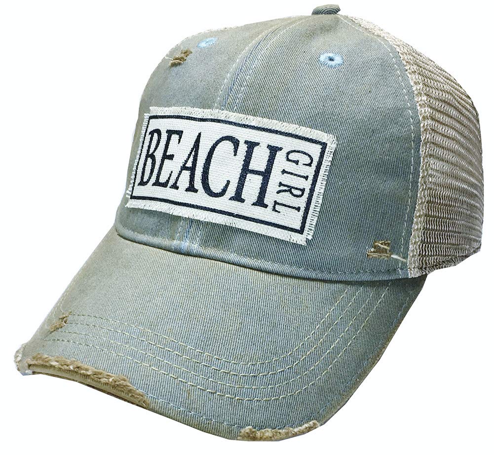 VINTAGE LIFE Distressed Washed Fun Baseball Trucker Mesh Cap