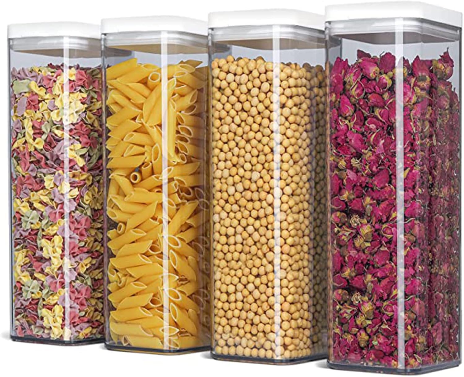 ICYNIAW Airtight Food Storage Containers, 4 Pieces BPA Free Plastic