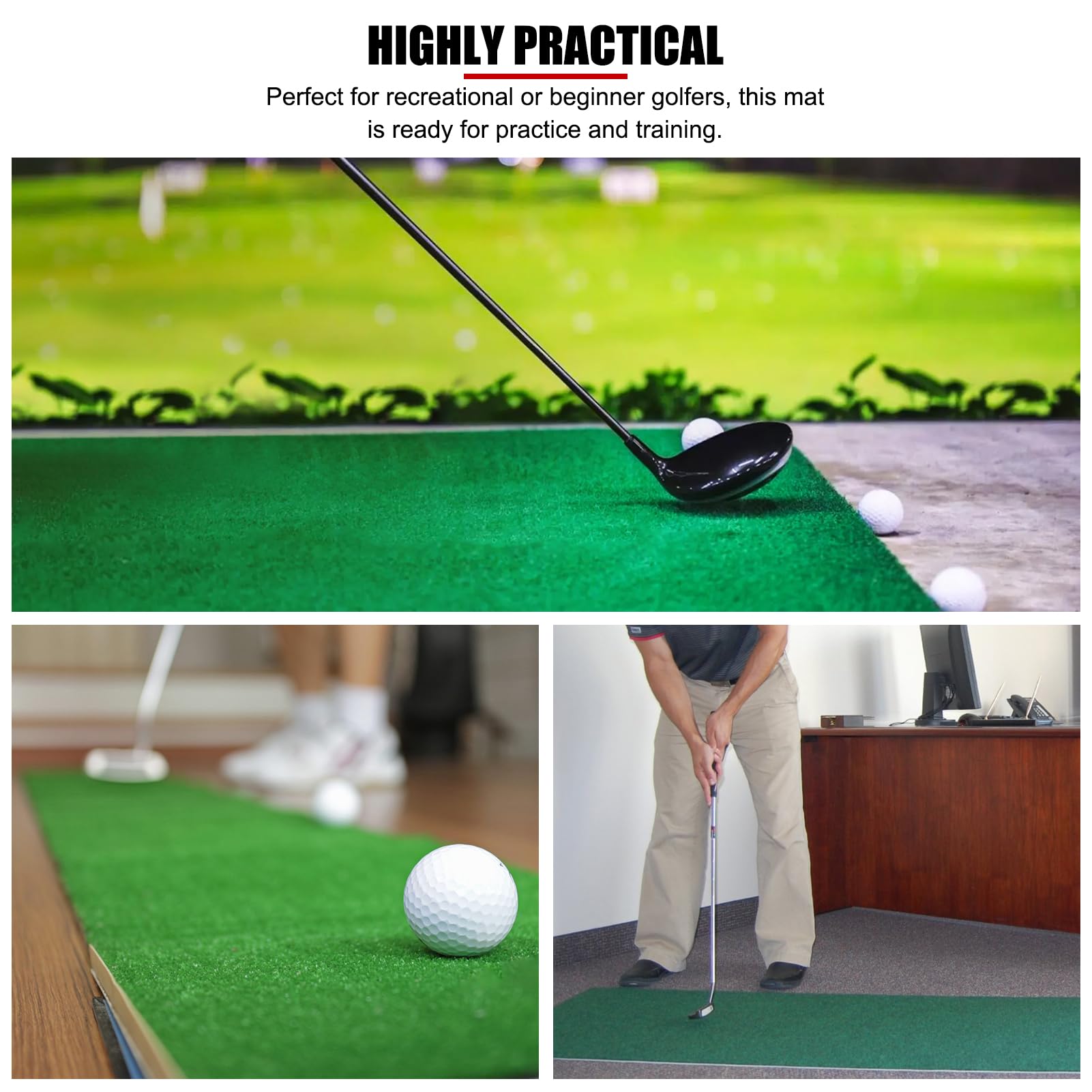 Golf Trainingsmatte Matte - 0,3x3m Kunstrasen Rasen Indoor Outdoor