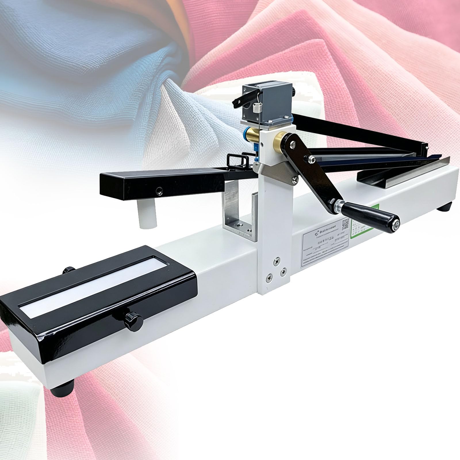 Medidor De Fricción Manual Profesional, Probador De Solidez Al Frote En Seco Y Húmedo Con Pantalla De Conteo, Cabezal De Fricción De 16 Mm, Velocidad De 104 Mm/min, Detector De Transferencia De