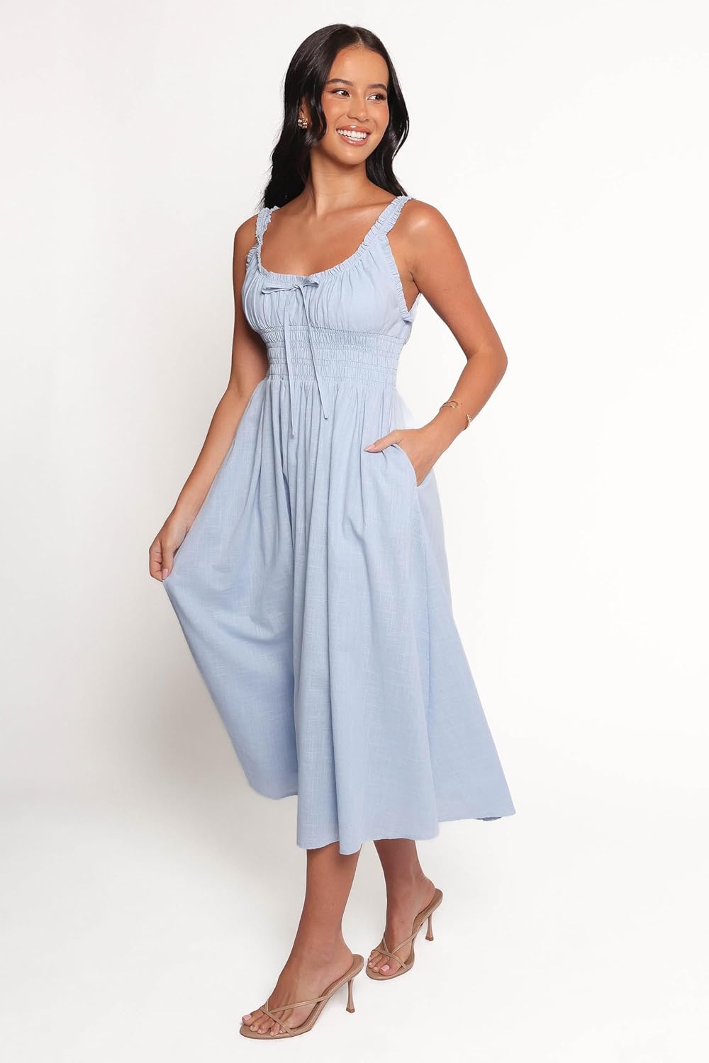 Petal & Pup Women's Auguste Midi Dress Pale Blue