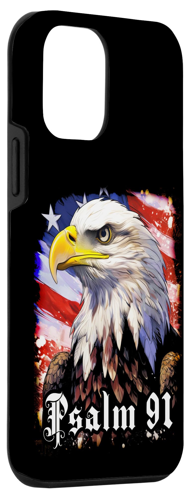 iPhone 12 mini Psalms 91 Bible Verse Protection & Blessing Eagle Flag USA Case - Image 3