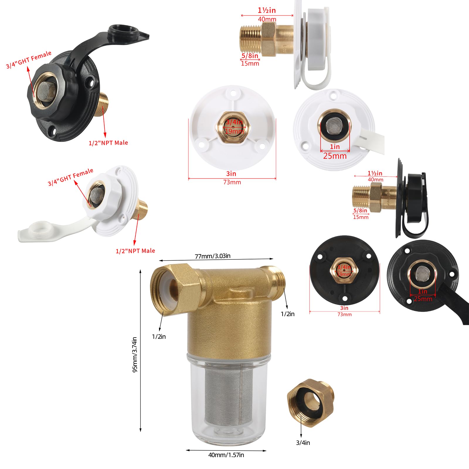 Hochleistungs Wassersedimentfilter aus Metall, White