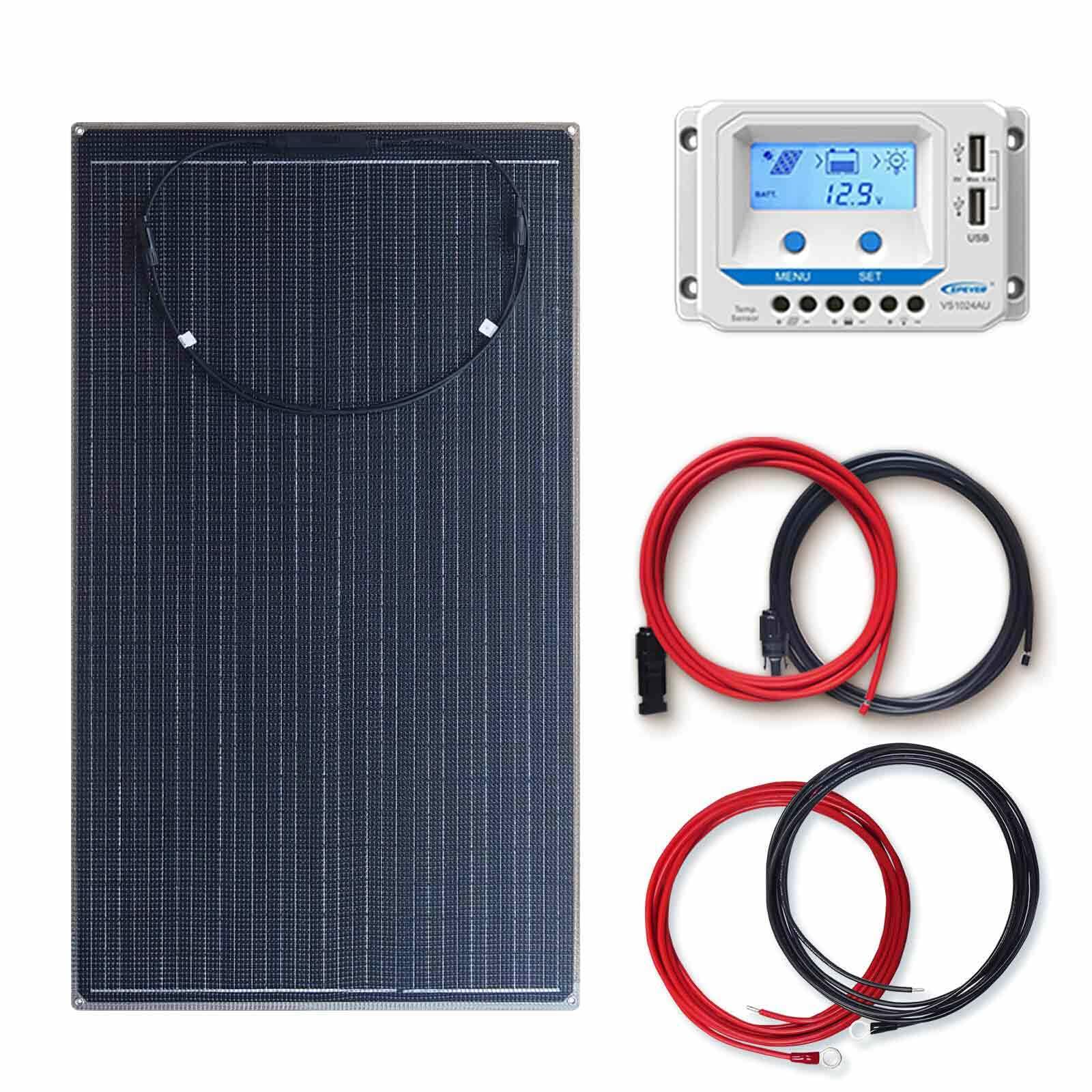 Amazon | 24V バッテリー 充電 100W 軽量 ソーラーパネル 船舶 