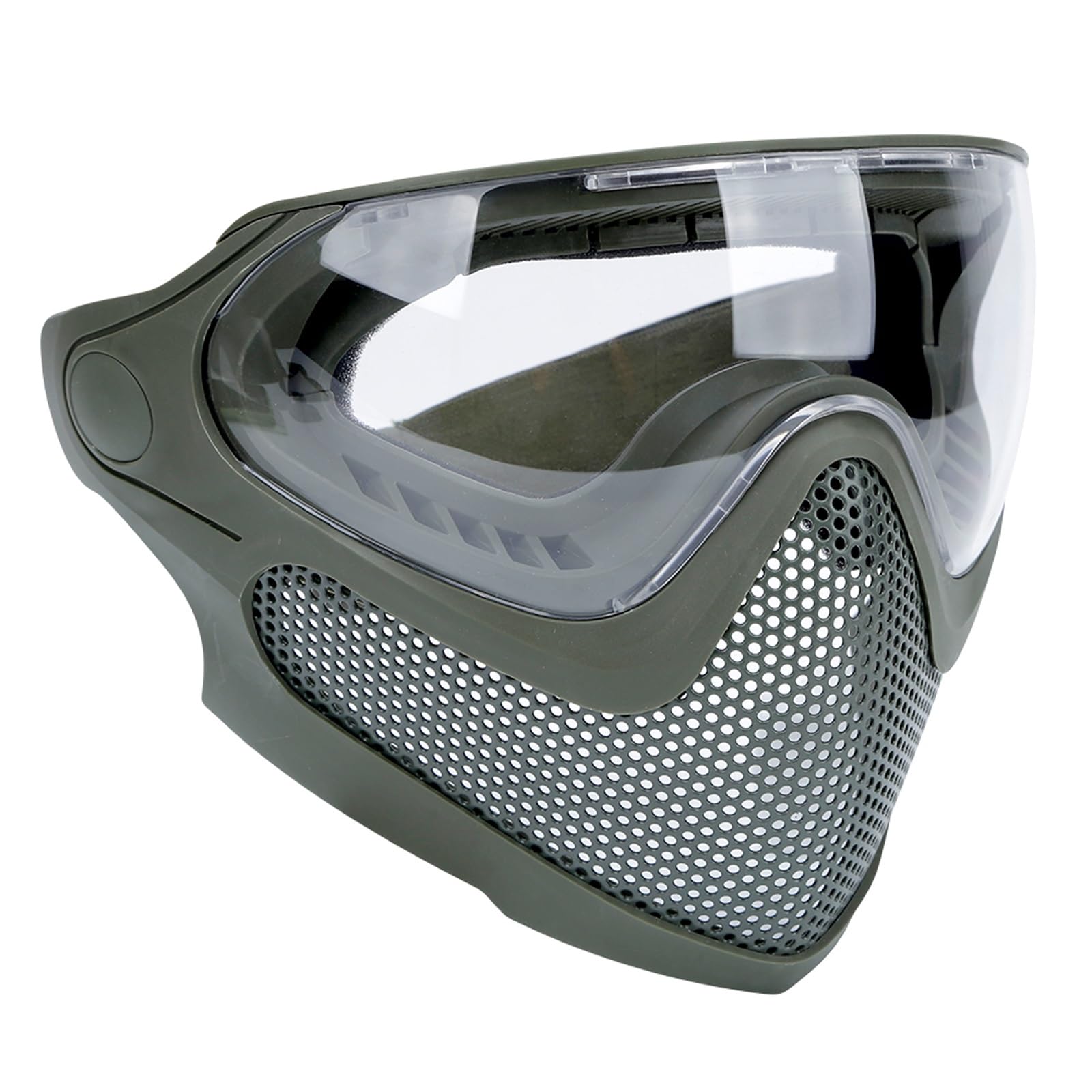 Maschera per Airsoft 2 Modalità, Maschera Protettiva Tattica Integrale di Sicurezza, Set di Occhiali Antiappannamento, con 3 Lenti Intercambiabili