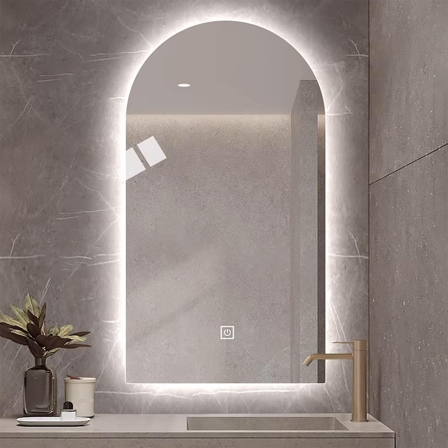HD miroir décoratif arqué avec verre antidéflagrant de haute qualité