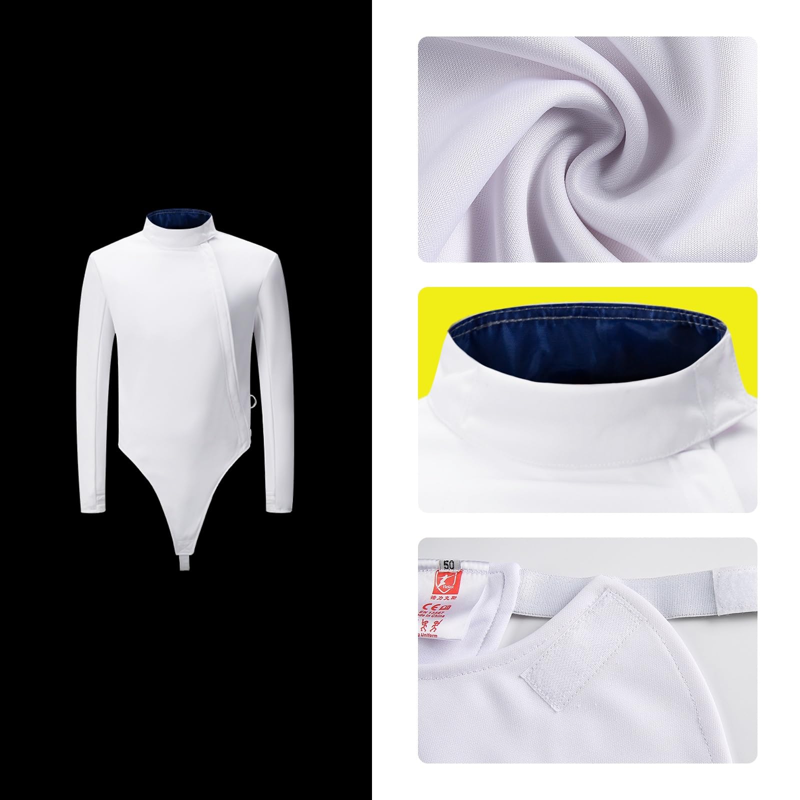 Chaqueta de Esgrima 350N, Transpirable y con Protección Antipuñaladas, Ideal para Entrenamiento y Práctica Diaria, Talla para Diestros