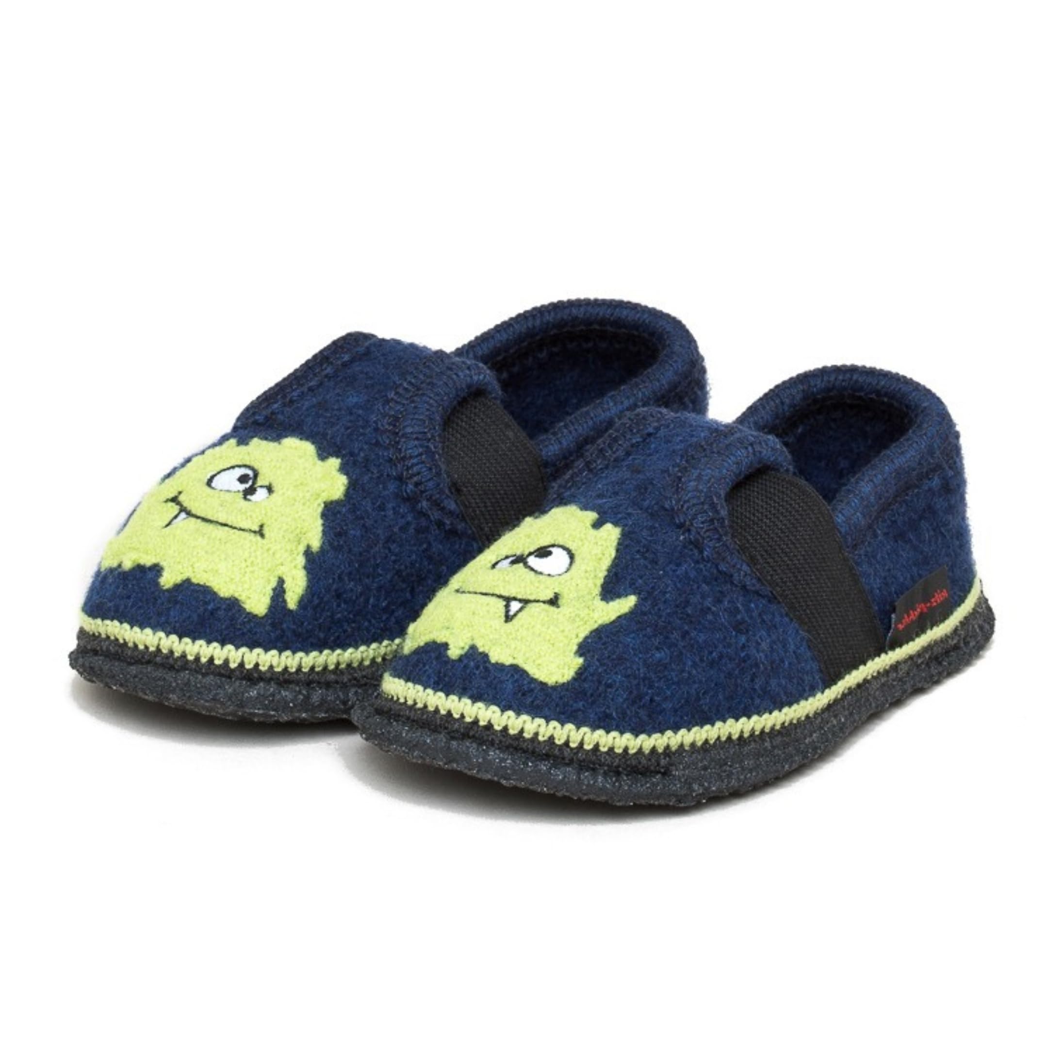 Bobby Monster - Pantuflas infantiles para niños y niñas, cómodas zapatillas de fieltro con goma elástica y suela impermeable