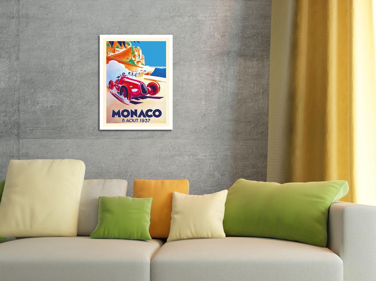Amazon.com: 1937 Monaco Grand Prix - Vintage Car Racing Poster by