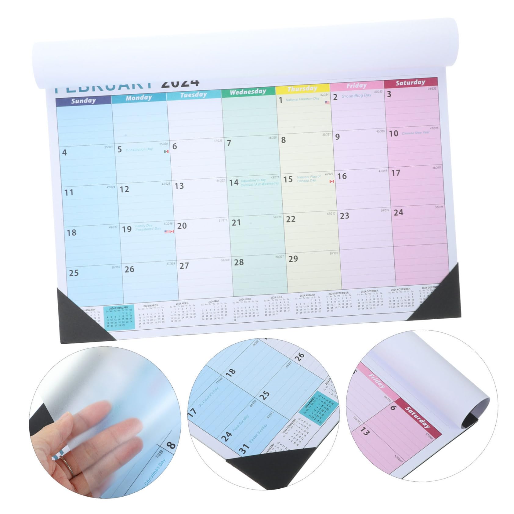 VILLCASE 5stücke Wandkalender Für Schule Zuhause Englischer Planer Mit Layout Für Terminplanung Und Notizen Langlebig Und Praktisch Für Effektives Zeitmanagement