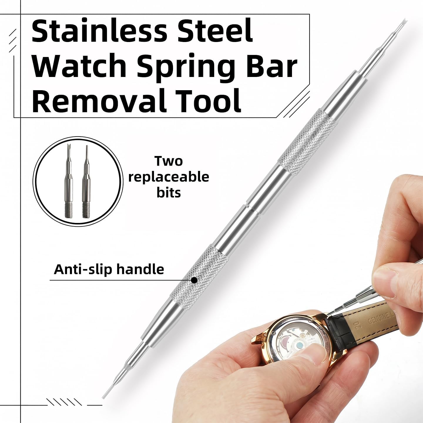 Singcci Professional Watch Repair Tool Kit: 12-Piece Watchmaker'S Black Rubber Tool Case, Suitable for Battery Replacement, Bracelet Disassembly, Strap Resizing, and Opening Watches