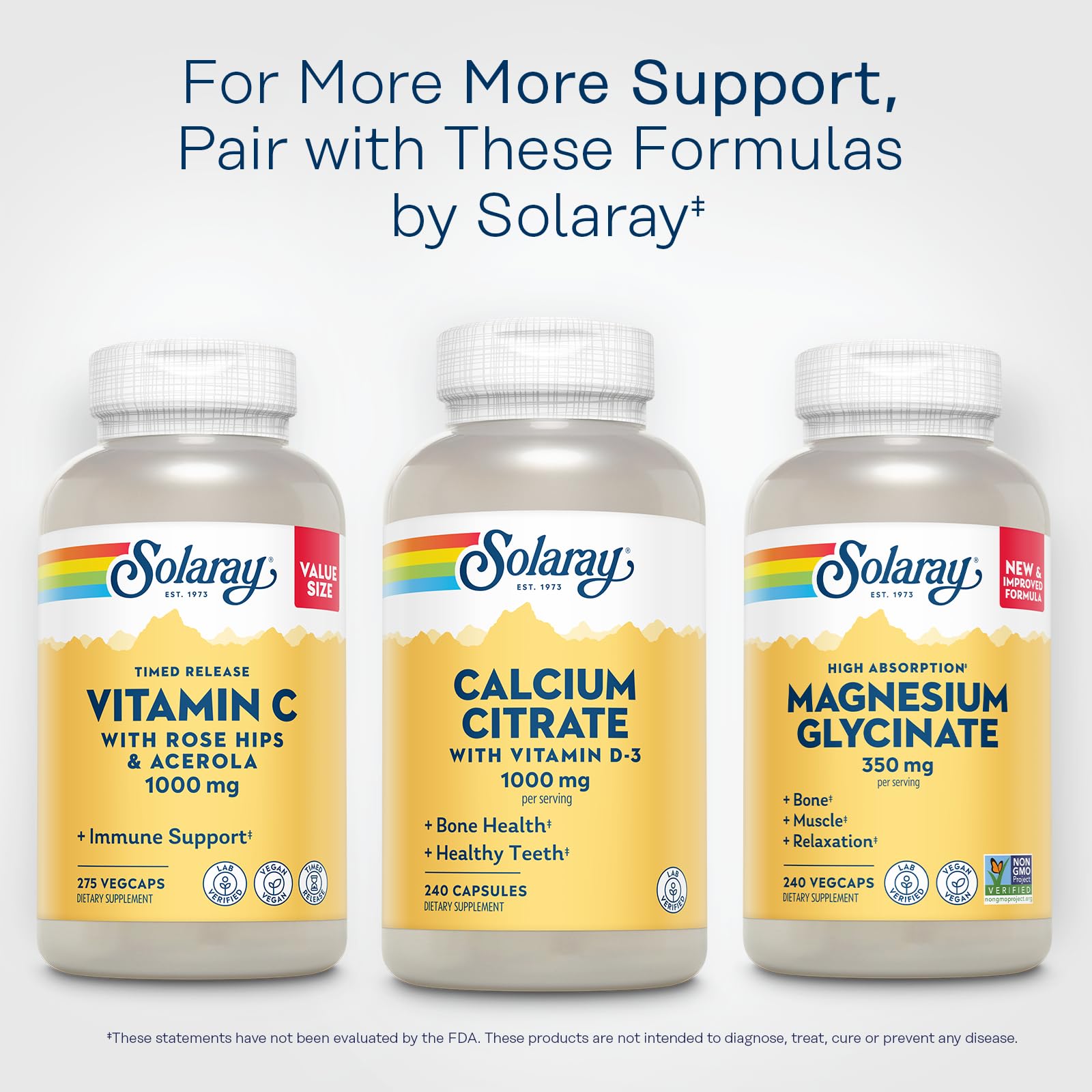 SOLARAY Calcium Citrate with Vitamin D3 1000 mg, 240 Capsules — Amazon image 7