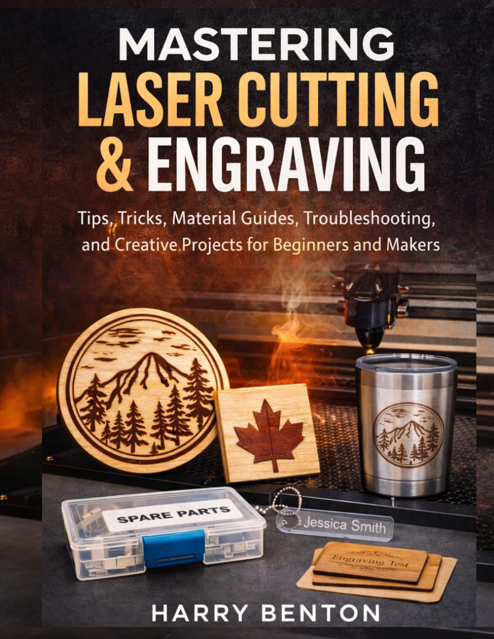 MASTERING LASER CUTTING & ENGRAVING: Tips, Tricks, Material Guides, Troubleshooting, and Creative Projects for Beginners and Makers.