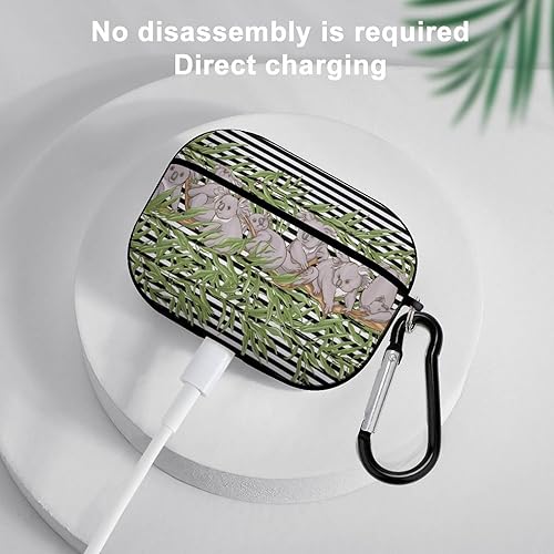 Miniatura 5 de Linda funda para Airpods Pro con estampado de oso koala con llavero, protección completa, duradera, a prueba de golpes, funda rígida de PC para