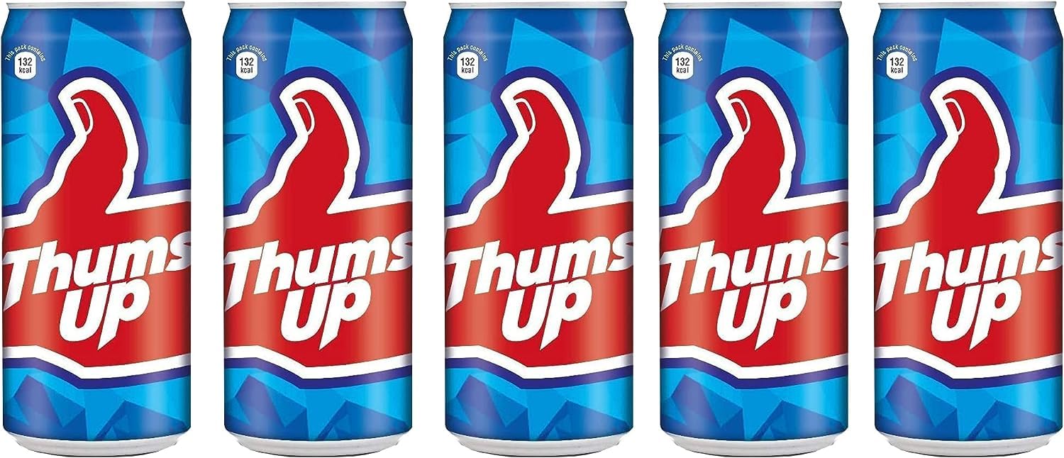 Delicious Flavored Drinks - Soft Refreshing & Irresistible Taste Beverages - Fun Drinking During Hot Summers Or Take Them on Picnics & Trips - Cool Drink To Break Your Thirst (Thums up Can 300ml_P 5)