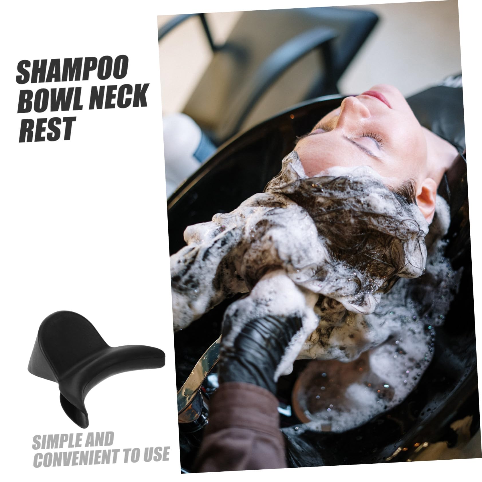 COLLBATH Almohada para Cuello Lavacabezas de Silicona Cojín Ergonómico para Cama Champú de Peluquería Reposacabezas Cómodo y Resistente para Salón Spa