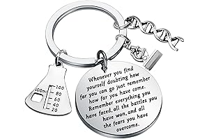 Biology Jewelry, Chemistry Keychain Science Graduation, Microscope Charms Keychain