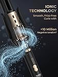 Automatic Rotating Curling Iron, 1 Inch Auto Hair Curler for Beach Waves, Dual Voltage Ionic Curling Wand, Anti-Scald Lightweight Hair Curler for Long Hair & Travel