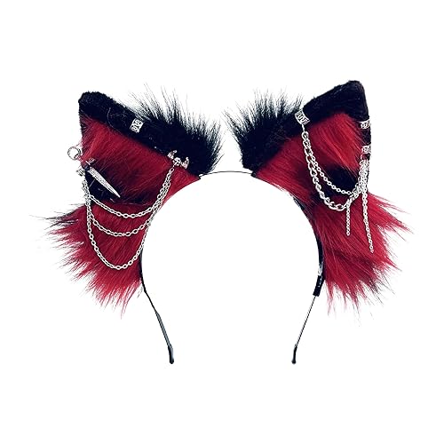 Ekwikzz Cat Cosplay Ears Cat Ears Headbands Clips Accessories Punk Gothic Cross EK1-EK11 - Punk Gothic Cross Ek11
