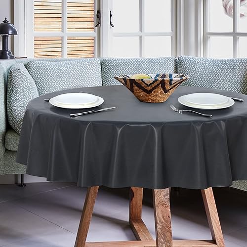 Miniatura 188 de sancua - Mantel rectangular de PVC 100 % impermeable, 54 x 54 pulgadas, vinilo a prueba de aceite, derrames, fácil de limpiar con un paño, para