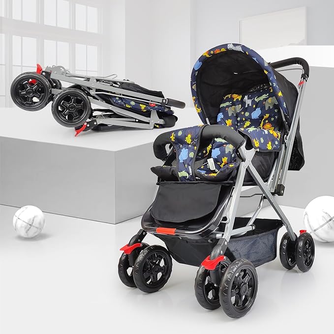 Stroller and Pram for Baby,Kids - Portable Buggy for Kids, Buggy, Compact & Travel Friendly Baby pram, Easy Foldable and Carry, Kids Age 6-24 Months (Black)